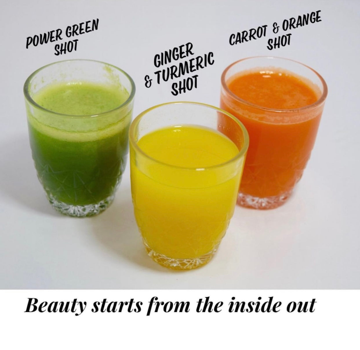 Ginger Shots "A shot of ginger, a boost of health"
