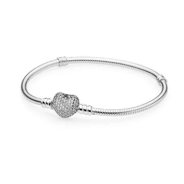 Heart Clasp Charm Bracelet
