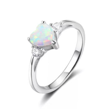 Moonstone Heart Ring
